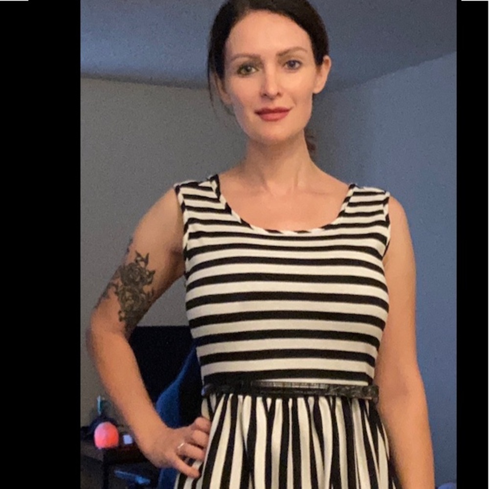 Striped A-Line Dress Very Good Condition Size S